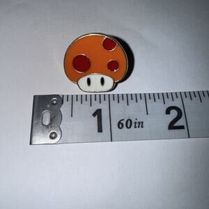 Tiny Mushroom Face Pin Brooch